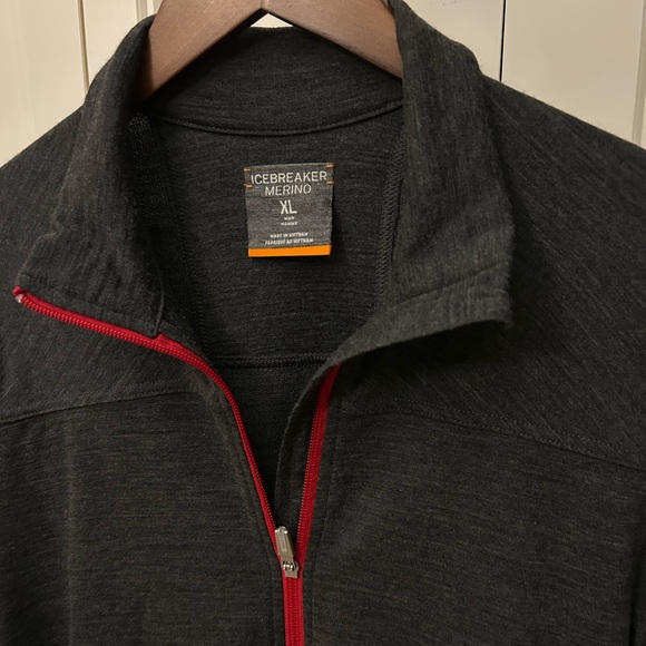 Icebreaker Merino wool Charcoal Zip-Up Jacket - Picture 1 of 8